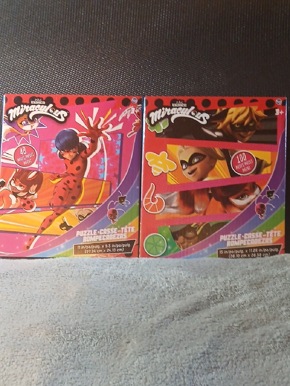 NWT Zag Miraculous Kids Puzzle 2 Sets